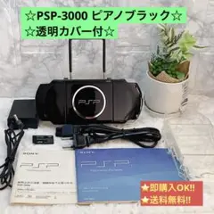 SONY PSP-3000 動作確認済 ピアノブラック 電源コード ソフト付