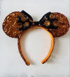 ミニーマウス風スパンコールカチューシャ