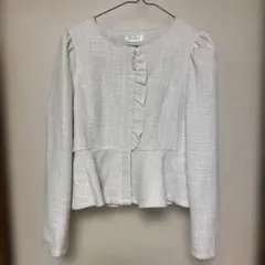 ツイードぺプラムジャケット