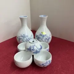 有田焼 青い花柄 徳利セット
