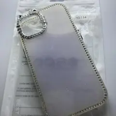 ストーン装飾付き透明iPhone13/14ケース