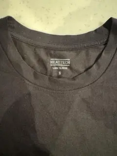 ユニクロメンズヒートテッククルーネックT/9分袖黒S