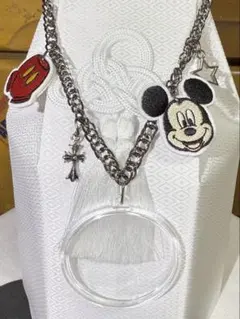 ミッキー　遺影　骨壷　ペット　フォトアクセサリー　キーホルダー　ネックレス