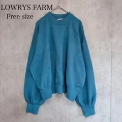 LOWRYS FARM ニット セーター フリーサイズ くすみブルー ボリューム