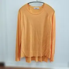 ZARA ニット オレンジ 長袖 クルーネック ザラ