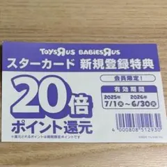 トイザらス　ポイント20倍還元　送料込み　匿名発送のサムネイル