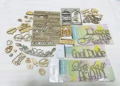 【りら様専用】木製、チップボードセット／スクラップブッキング