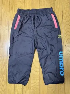 【美品】umbro ピステパンツ Lサイズ グレー/ピンク/青