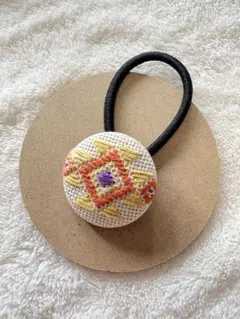 こぎん刺し　ヘアゴム