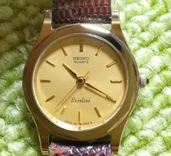【稼動品】SEIKO EXCELINE レディース腕時計　クォーツ　ゴールド