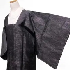 夏用 絽 道行コート 身丈84 裄62.5 羽模様 リーフ模様 着物 053b 