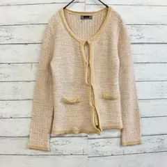 LE SOUK ニット M相当 ベージュ 日本製 春秋 きれいめ カーディガンのサムネイル
