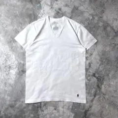 古着 ポロ ラルフ ローレン クラシック フィット Vネック Tシャツ ホワイト