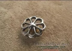 花型　SILVER925 コンチョ　金具指定可能　ハンドメイドコンチョ　フラワー