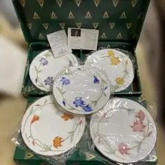 【新品未使用品】ケーキ皿Giovanni Valentino 花柄皿 5枚セット
