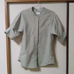 green label relaxing 五分袖 バンドカラーシャツ
