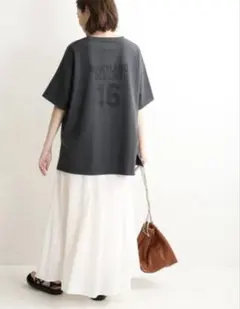 イエナ SLOBE IENA オーバーサイズTシャツ チャコールグレーのサムネイル