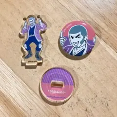 【ゴールデンカムイ】白石由竹　PLAZA 缶バッジ＆ミニアクリルスタンド