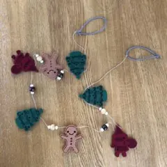 クリスマス　インテリア　フェルトガーランド　雑貨