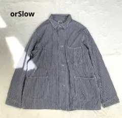 早い者勝ち値下げ‼️orSlow カバーオール ヒッコリー柄のサムネイル