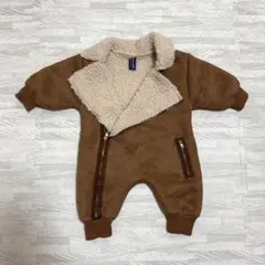ベビー ボアムートンジャケット風 カバーオール 73cm