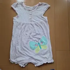 【Carter's】 蝶刺繍ロンパース 2点セット