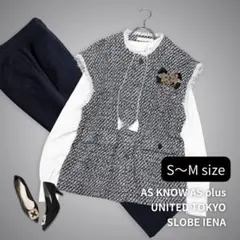 セレモニー3点セット✨Mサイズ ツイードジレ ママスーツ 卒業式 入学式