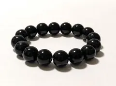 ブラックオニキスのブレスレット　12mm　天然石