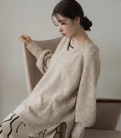 【Kastane】メランジVニット　アイボリー