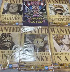 ワンピース 一番くじ J賞 ポスター ニカ ナミ シャンクス バギー 6枚セットのサムネイル