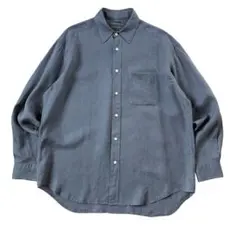 90年代 バナナリパブリック アイリッシュリネンシャツ 長袖シャツ ブルーグレー