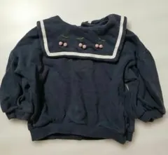 バースデイ☆フタフタ サクランボセーラー襟トップス裏毛 80サイズ ベビー