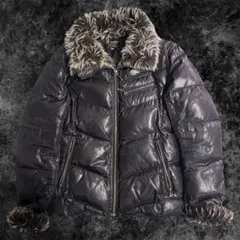 ファージャケット　y2k グランジ　お兄系　平成　ギャル男　短丈