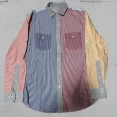 Brooks Brothers シャツ　ストライプ　チェック　クレイジー