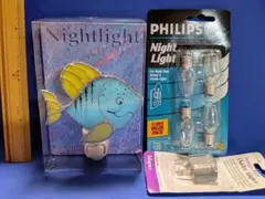 魚のナイトライトと電球4個セット+変圧コンセント