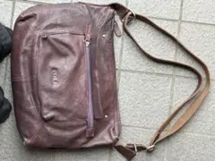 RALPH LAUREN POLO レザー ショルダーバッグ ブラウンのサムネイル