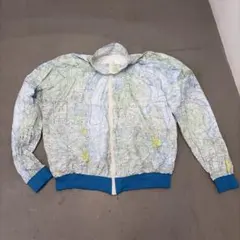 90s地図柄 ペーパージャケットジップアップブルゾン