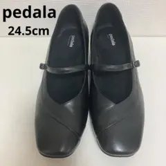 pedala ぺデラ パンプス ストラップ メリージェーン ブラック 24.5のサムネイル