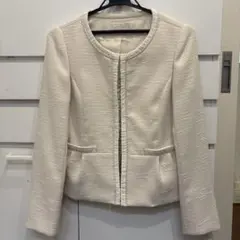 anySiS アイボリー クルーネックジャケット