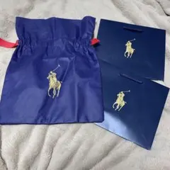 ポロラルフローレン ショップ袋 紙袋 ラッピング袋 不織布 3点セット