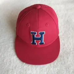 ミキハウスホットビスケッツ　ロゴキャップ　レッドSS(46-48cm)