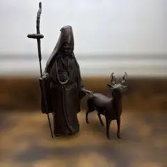 昭和レトロ 天然木 一刀彫 極上彫 七福神 寿老人 鹿 大型 置物 オブジェ 2026年最新】寿老人 鹿の人気アイテム - メルカリ