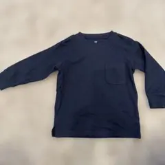 ブラック長袖カットソー 100cm ポケット付き