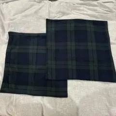 【無印良品】チェック柄クッションカバー 2枚セット 43