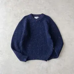 90s OLD GAP 名作 ネップ ミックス リブ編み ウールニット セーター