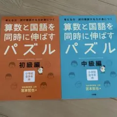 【新品】算数と国語を同時に伸ばすパズル 2冊セット