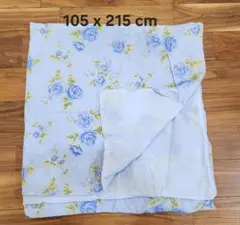 ブルー 花柄 敷ふとんカバー 105×215cm 未使用