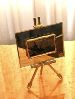 【イタリア製 】インテリア雑貨　船の絵画 ガラス額縁　アンティーク　ミラー