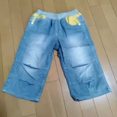 ブルー ハーフパンツ ゴム入りウエスト130cmサイズ
