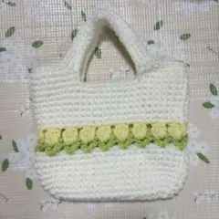 ハンドメイド チューリップトートバッグ